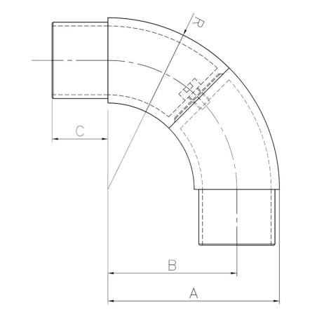 Coude orientable flexible en inox 316 brossé diamètre 33,7 mm