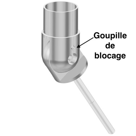 Platine orientable AVEC GOUPILLE fixation par scellement pour poteau garde corps escalier sur limon, inox 304 brossé