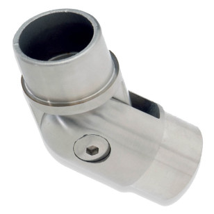 Raccord orientable de 90 à 180 degrés en inox 316 brossé diam 33,7 mm