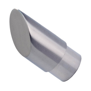 Crosse de main courante a pan coupé inox 316 brossé 76,1 mm
