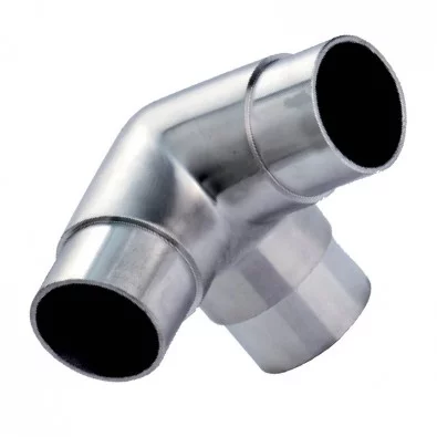 Raccord à 90° avec 3 départs en inox 316 poli miroir diam 48,3 mm