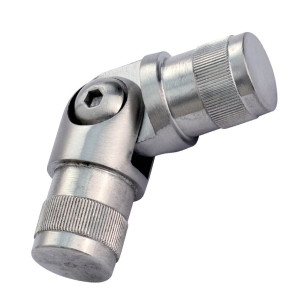 Coude orientable de 90 à 180° mâle-mâle en inox brossé diamètre 12 mm