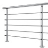 Garde corps d'escalier à 5 lisses en kit à la française, en inox 67