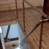 Garde corps d'escalier à 5 lisses en kit à la française, en inox 22