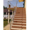 Garde corps d'escalier à 5 lisses en kit à la française, en inox 19