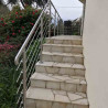 Garde corps d'escalier à 5 lisses en kit à la française, en inox 49
