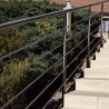 Garde corps d'escalier à 5 lisses en kit à l'anglaise, en inox 60