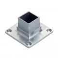 Platine de fixation pour tube carré 40 x 40 mm en inox 316 brossé 0