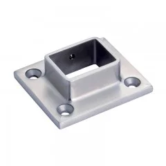 Départ mural en inox 304 brossé pour tube rectangulaire 50 x 30 mm