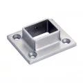 Départ mural en inox 304 brossé pour tube rectangulaire 50 x 30 mm 0