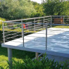 Garde corps à 5 barres en inox en kit à la française : rampe escalier, terrasse, balcon, mezzanine 5