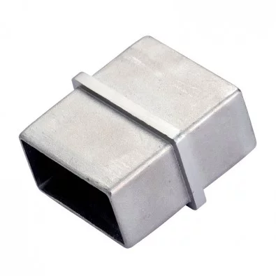 Raccord droit mâle-mâle inox 316 brossé tube rectangulaire 40/20 mm