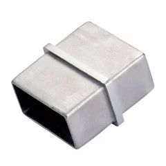 Raccord droit mâle-mâle inox 316 brossé tube rectangulaire 50/30 mm