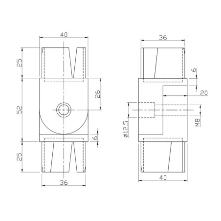 Coude orientable en inox 316 brossé section 40 x 40 mm