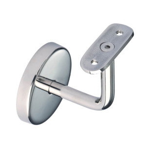 Support mural de main courante ø42,4 mm inox 304 poli miroir et cache