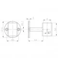 Support mural bague de main courante ø33,7mm en inox 316 brossé 1