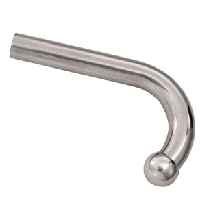 Grande crosse de main courante 31 x 19 cm en inox 304 brossé diamètre 42,4 mm