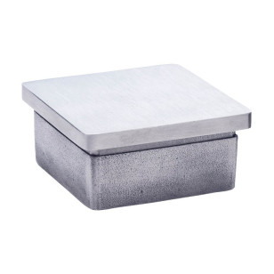 Bouchon plat pour tube inox  50 x 30mm en inox 304 brossé à coller