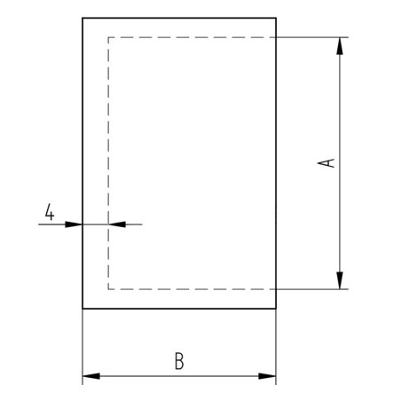 Terminaison de main courante plate en inox, pour main courante bois