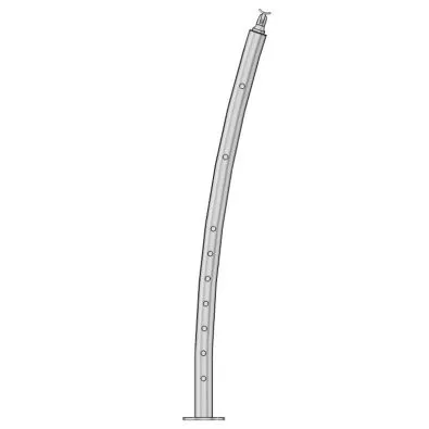Poteau de Départ Droite design Pont de Bateau de garde corps inox 304 brossé 9 barres française