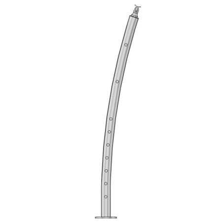 Poteau de Départ Droite design Pont de Bateau de garde corps inox 304 brossé 9 barres française