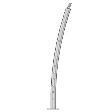 Poteau de Milieu design Pont de Bateau de garde corps inox 304 brossé 9 barres française