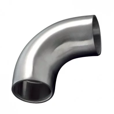 Coude à 90° en inox brossé pour main courante bois angle droit arrondi
