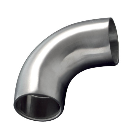 Coude à 90° en inox poli miroir pour main courante bois angle arrondi