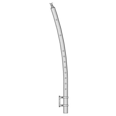 Poteau de Départ Gauche Design Pont de Bateau de garde corps inox 304 brossé 10 barres anglaise