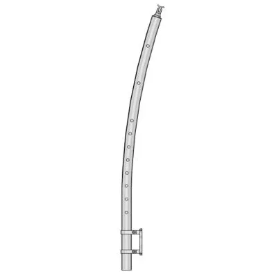 Poteau de Départ Droite Design Pont de Bateau de garde corps inox 304 brossé 10 barres anglaise