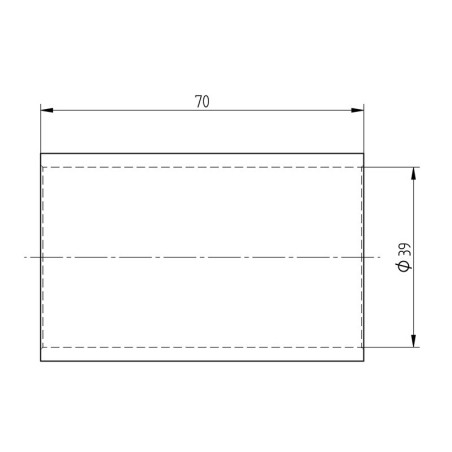 Raccord droit  en inox brossé pour main courante bois