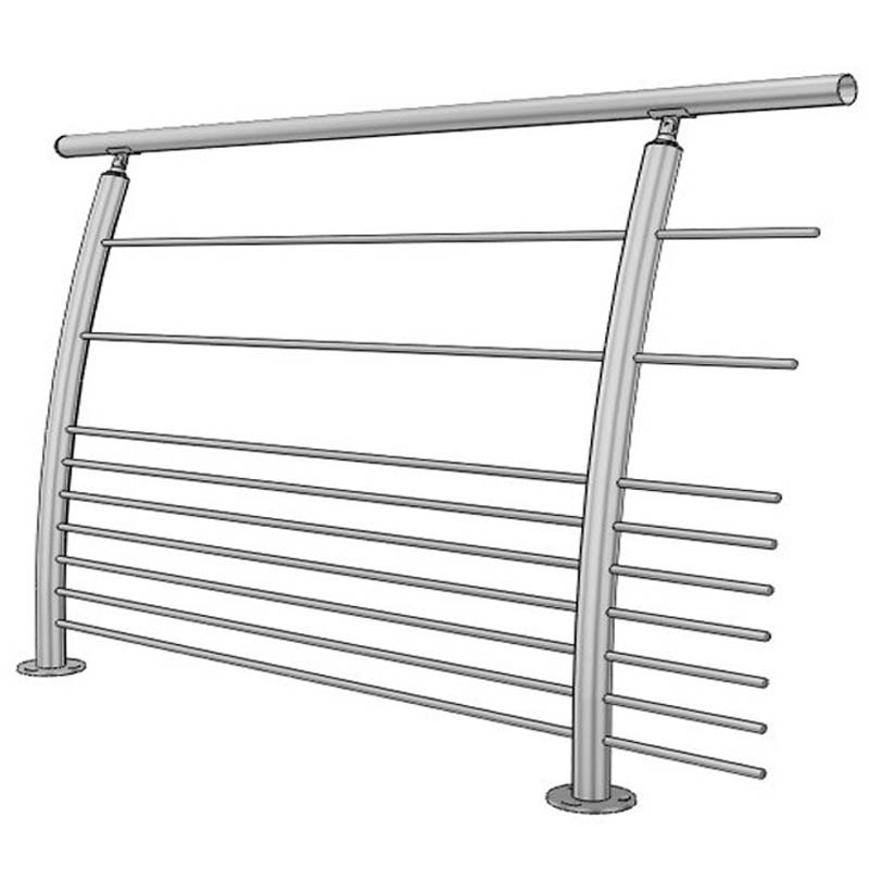 Garde corps Design Pont de Bateau en inox à 9 barres à la française