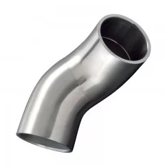 Coude orientable flexible en inox brossé pour main courante bois