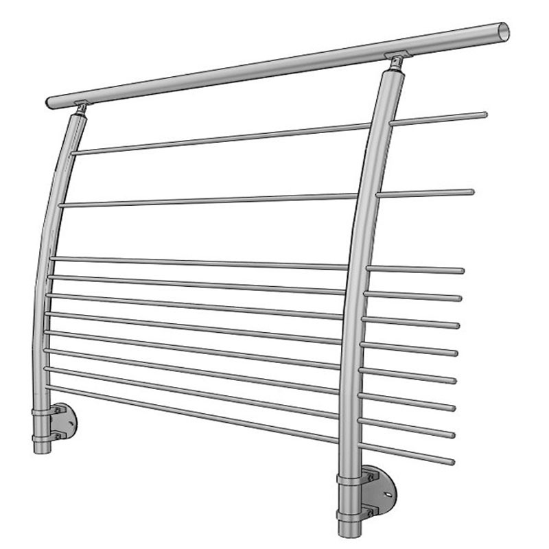 Garde corps Design Pont de Bateau en Inox, en kit, 10 barres à l'anglaise