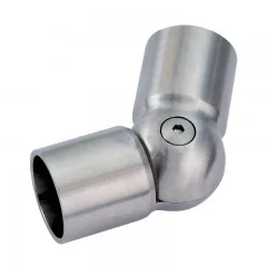 Coude orientable en inox brossé de 90 à 180° pour main courante bois
