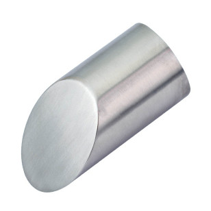 Terminaison en inox brossé design de main courante bois diamètre 45 mm