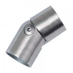 Coude orientable en inox brossé de 0 à 45° pour main courante bois