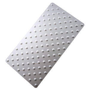 Dalle podotactile SUR MESURE, bande d'éveil à la vigilance en INOX BROSSE