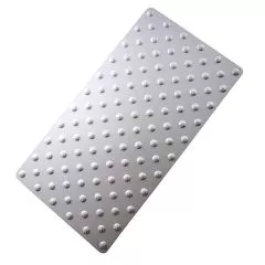 Dalle podotactile SUR MESURE, bande d'éveil à la vigilance en INOX BROSSE