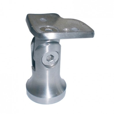 Support d'angle 42,4mm orientable poteau au choix inox 304 brossé