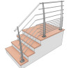 Garde corps terrasse ou balcon acier design en kit avec 10 lisses et main courante 4