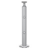 Poteau de garde corps muret 2 lisses à la française - inox 316 9