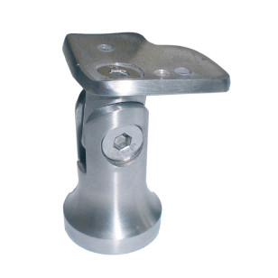 Support d'angle 42,4mm orientable poteau au choix inox 316 brossé