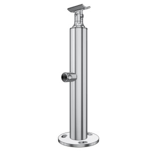 Poteau de milieu garde corps muret 1 câble à la française - inox 316