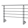 Poteau de garde corps muret 4 câbles à l'anglaise - inox 304 5