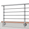 Poteau de garde corps muret 4 câbles à l'anglaise - inox 304 2