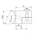 Pince à tôle cylindrique pour tube rond ø 48,3 mm en inox 316 brossé 1