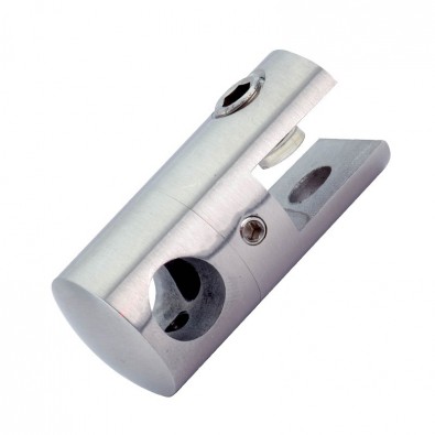 Pince cylindrique à verre pour tube rond ø 12 mm en inox 304 brossé