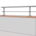 Garde Corps Muret à barres en inox en kit à la française : 4 hauteurs disponibles 4