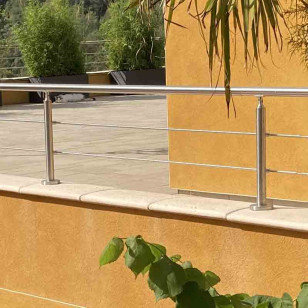Garde Corps Muret à barres en inox en kit à la française : 4 hauteurs disponibles